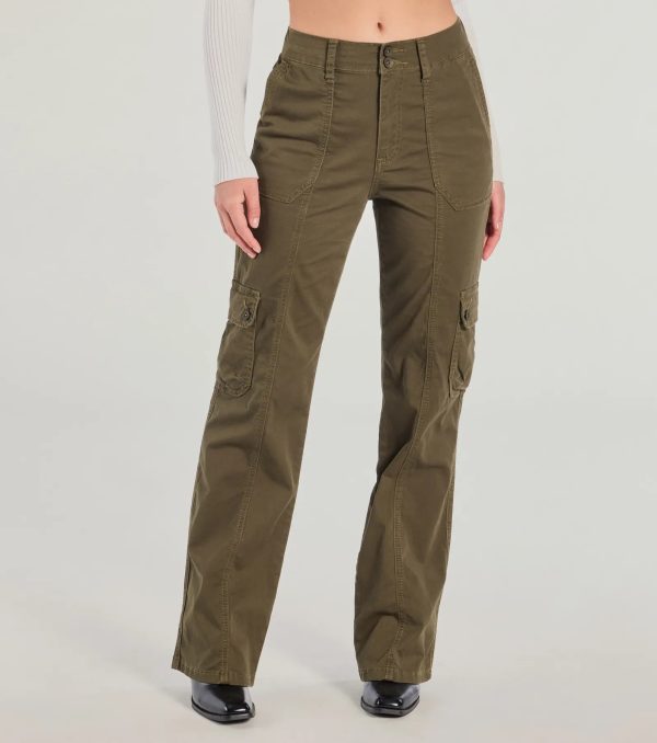 Take Charge Mid Rise Straight Cargo Pants - Image 4