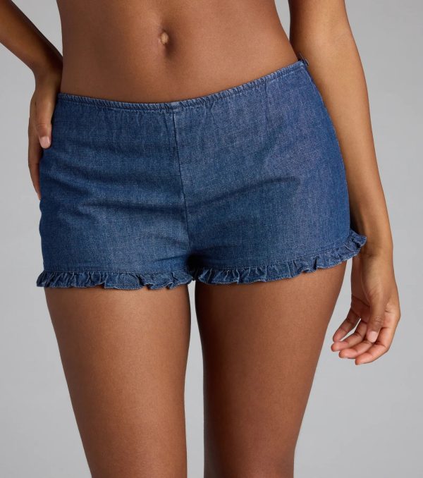 Frill Seeker Ruffled Denim Shorts - Image 3