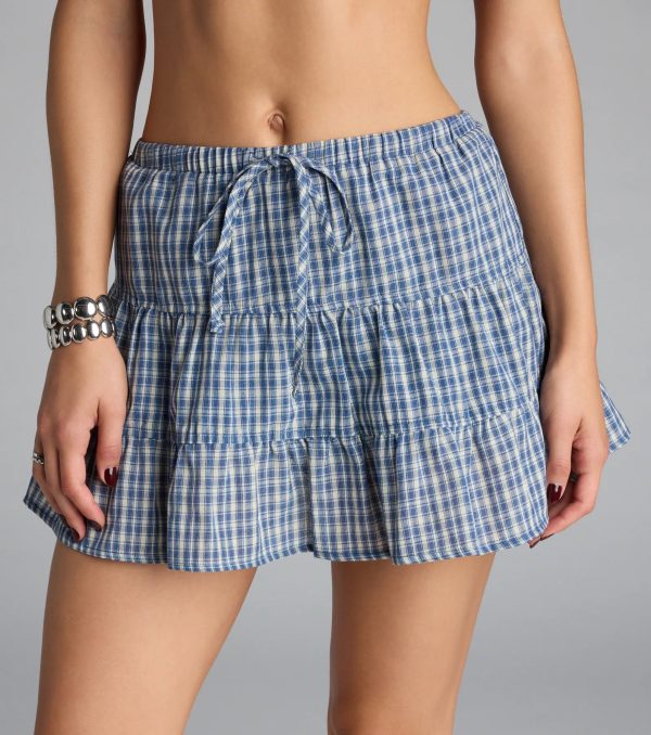 Prep It Up Ruffled Plaid Mid-Rise Skort - Image 2