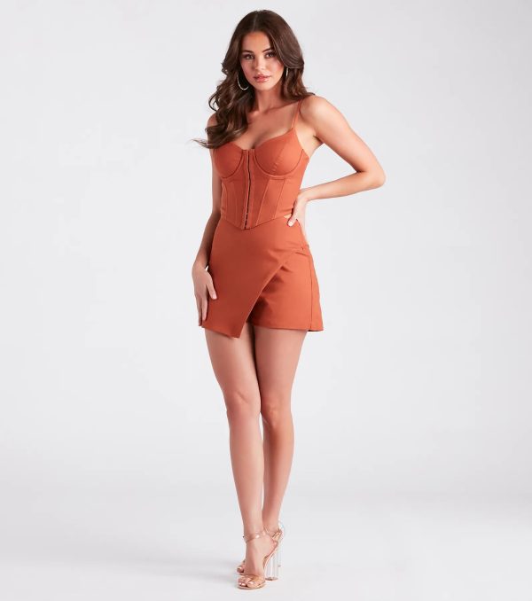 Flirtatious Style Wrap-Front Linen Skort - Image 10