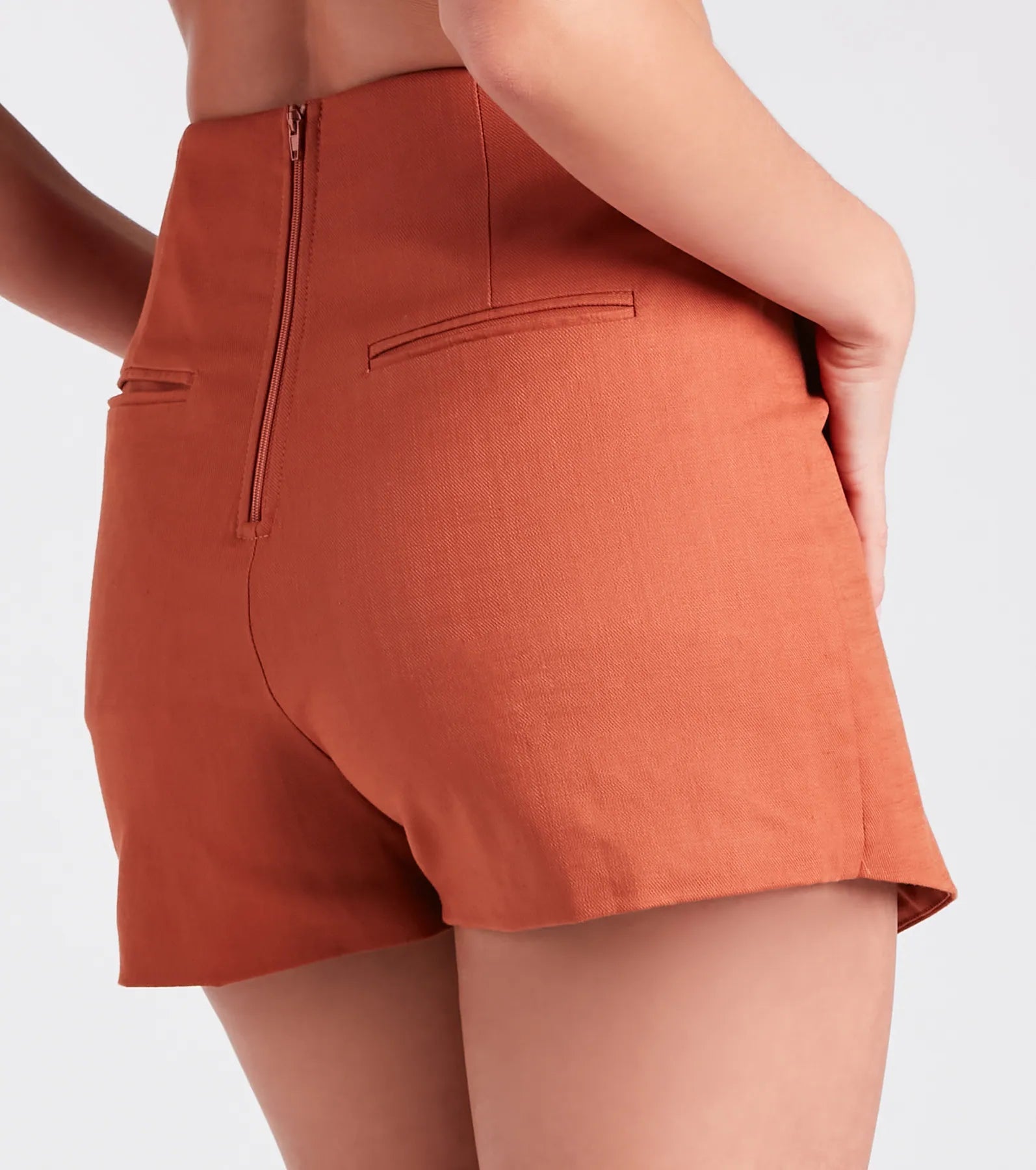 Flirtatious Style Wrap-Front Linen Skort - Image 11