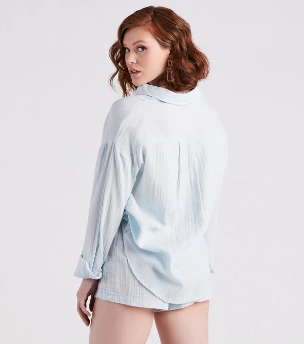 Coastal Cute Linen Top And Shorts Set - Image 7