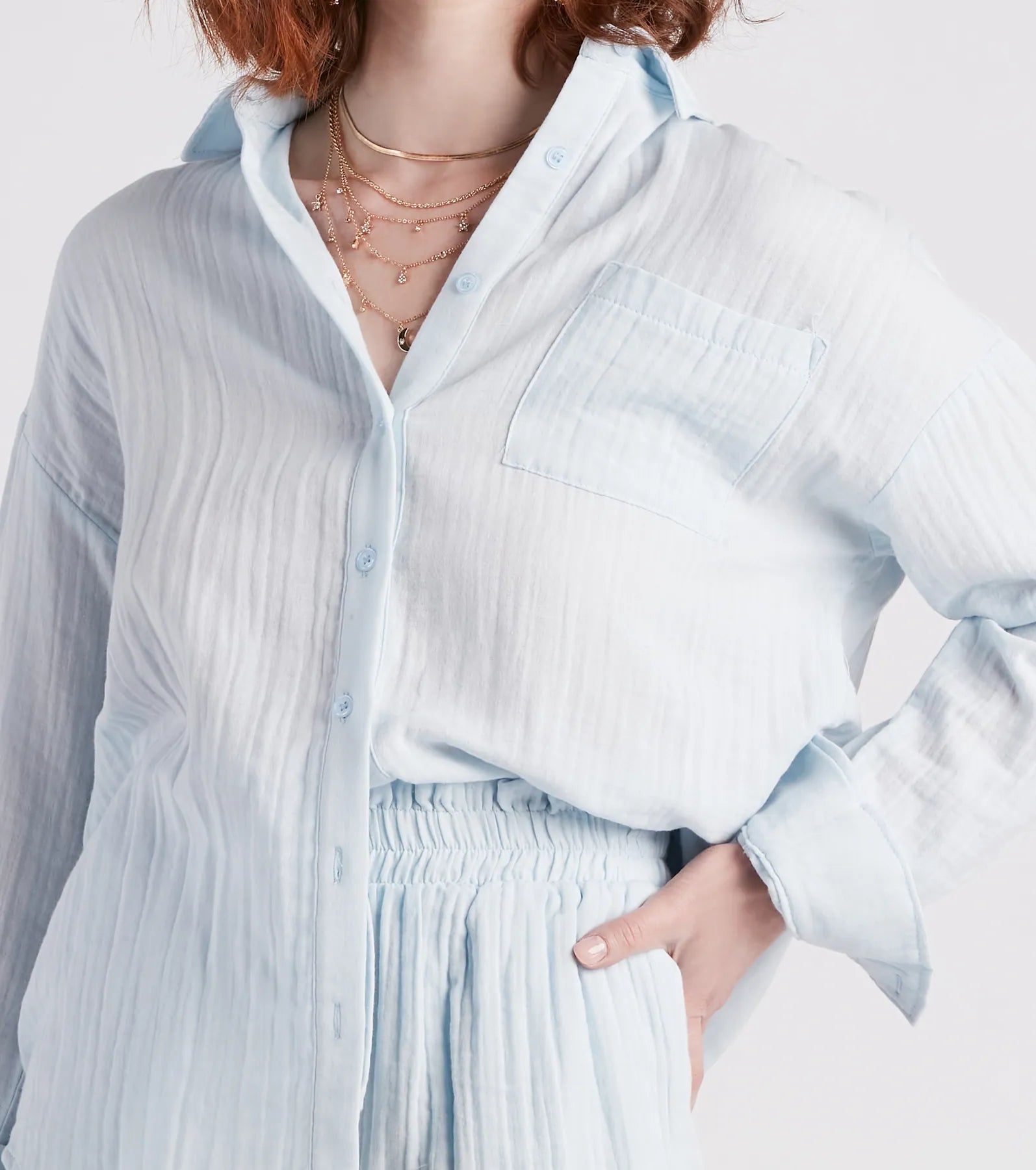 Coastal Cute Linen Top And Shorts Set - Image 9