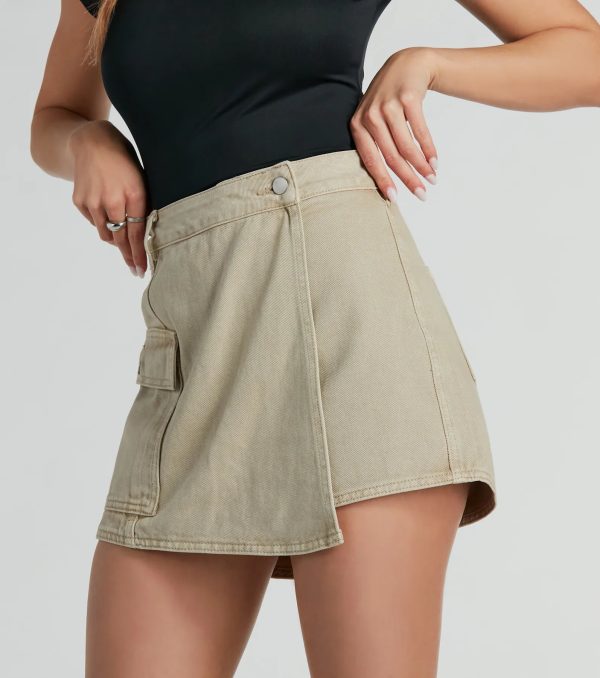 Top Notch Cargo Twill Mini Skort - Image 2