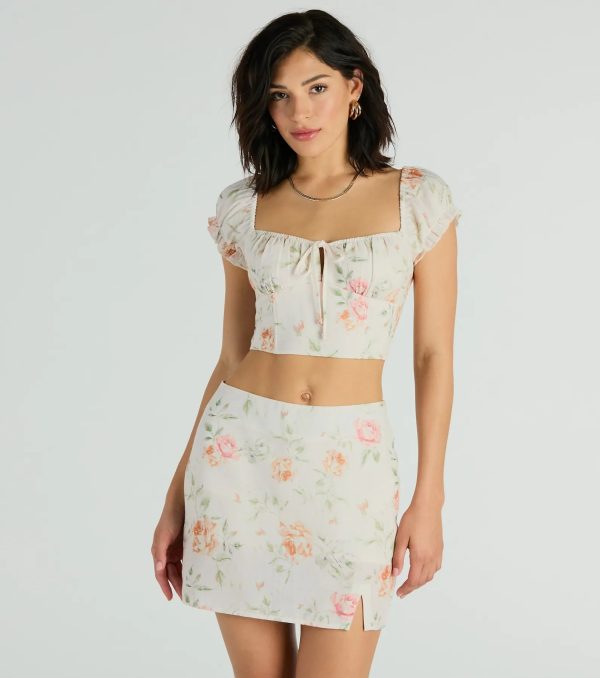 Prettiest Vibe High Waist Floral Woven Skort - Image 4
