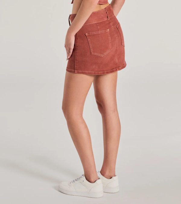 Carefree Cool Mid Rise Belted Denim Skort - Image 2