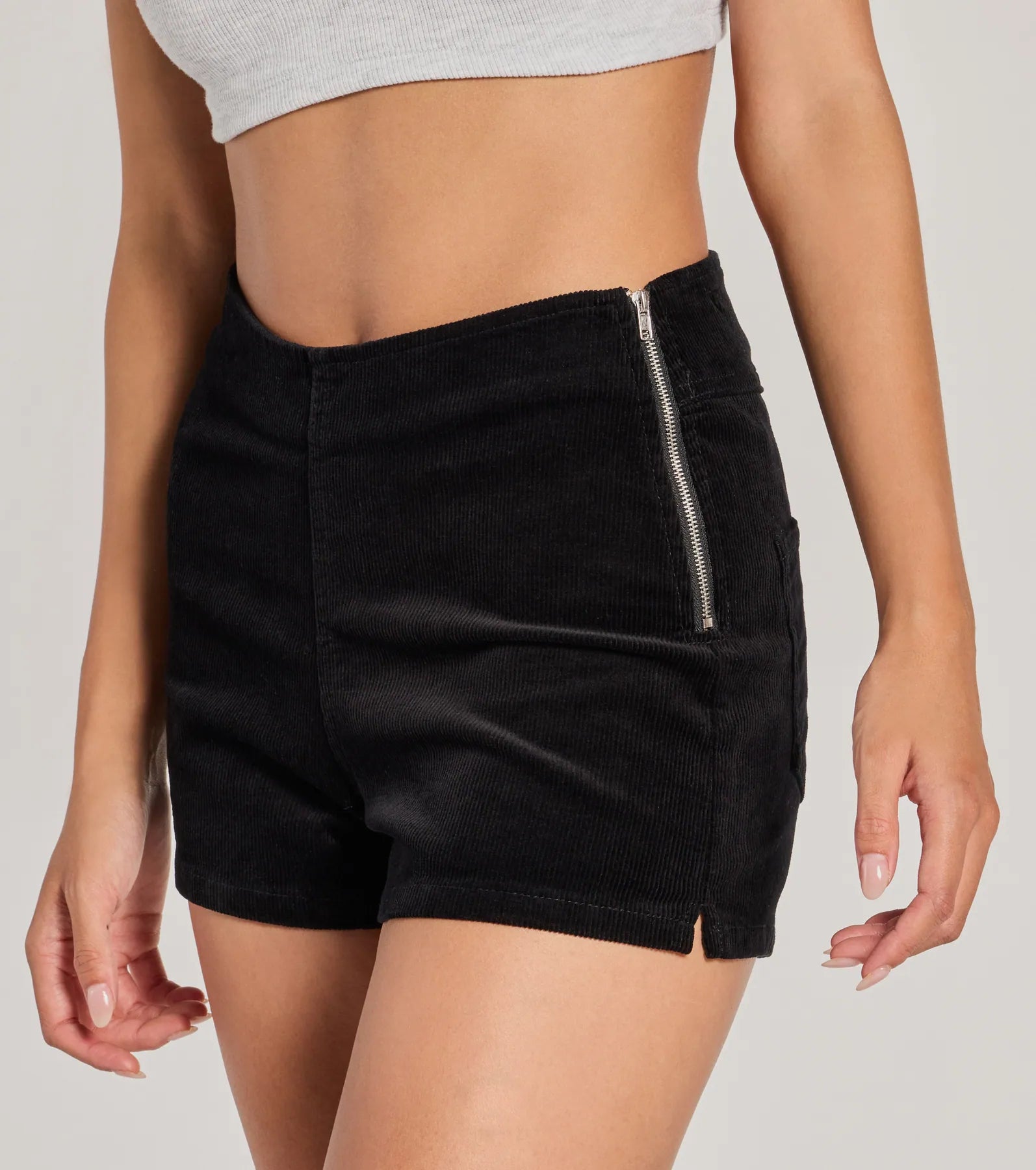 Playful Season High Rise Corduroy Hot Shorts - Image 3