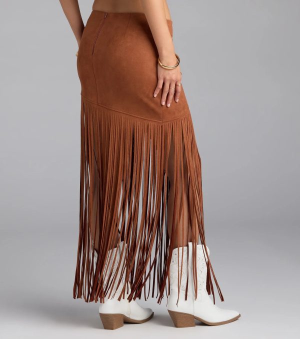 Shake It Up Fringe Maxi Skirt - Image 6