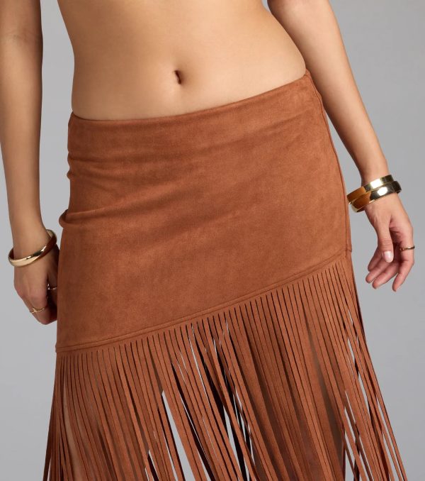 Shake It Up Fringe Maxi Skirt - Image 7