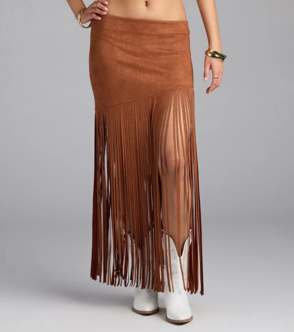 Shake It Up Fringe Maxi Skirt - Image 8