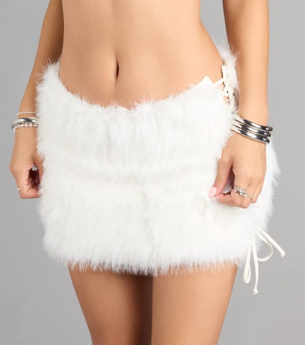 Cozy Cutie Snow Bunny Faux Fur Mini Skirt - Image 7