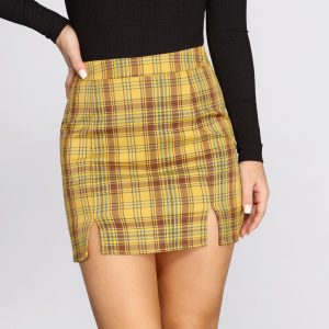 Playful In Plaid Mini Skirt