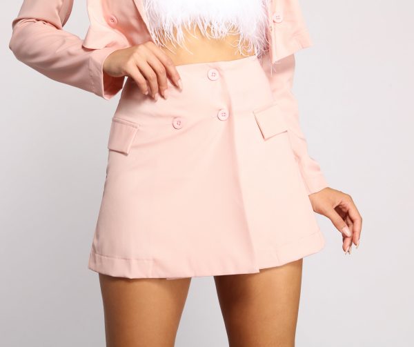 Make It Chic Wrap Mini Skirt - Image 3