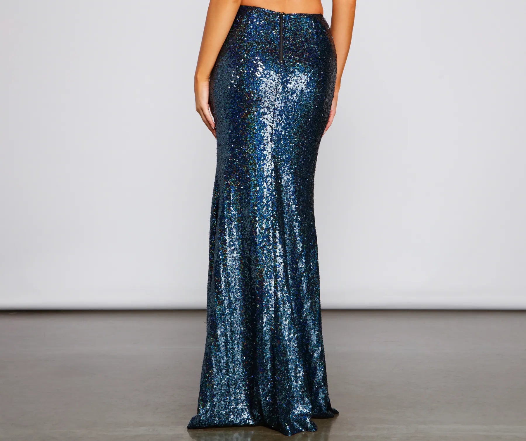 Stunning Sea Princess Sequin Maxi Skirt - Image 4