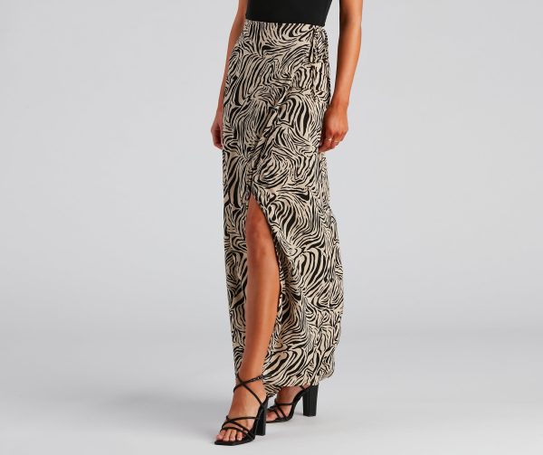 Wild And Chic Zebra Maxi Skirt - Image 2