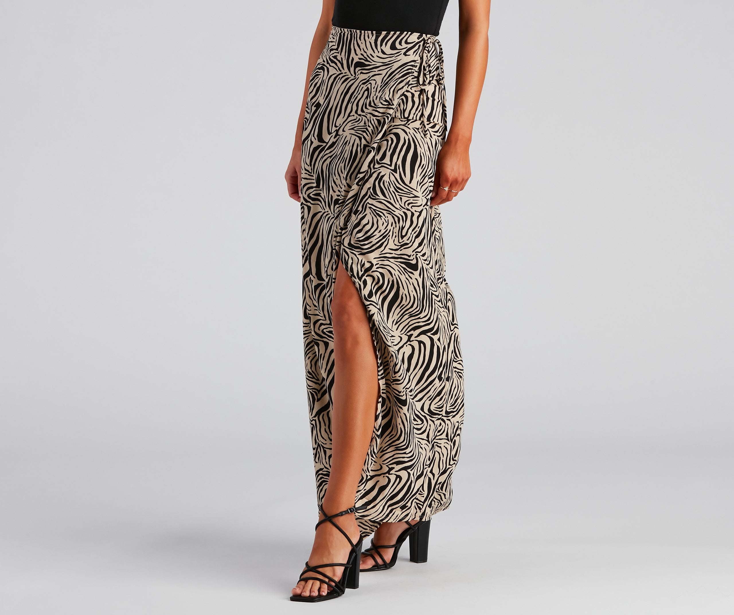Wild And Chic Zebra Maxi Skirt - Image 2