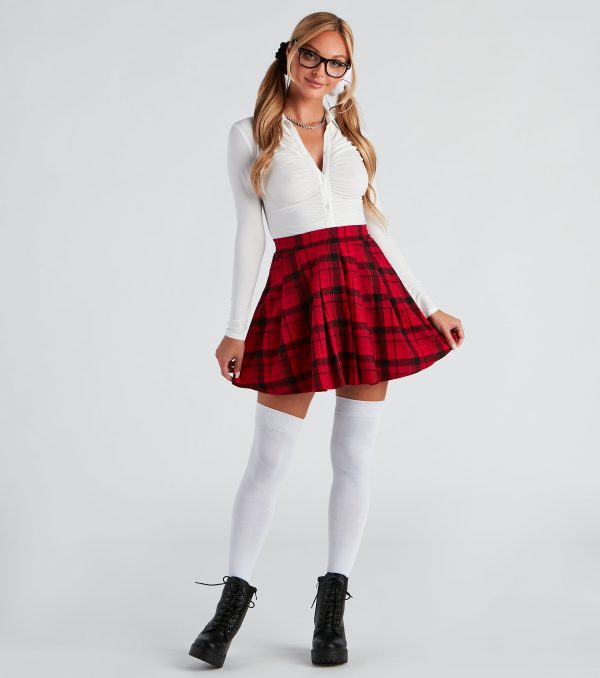 Sassy Plaid Skater Skirt - Image 2