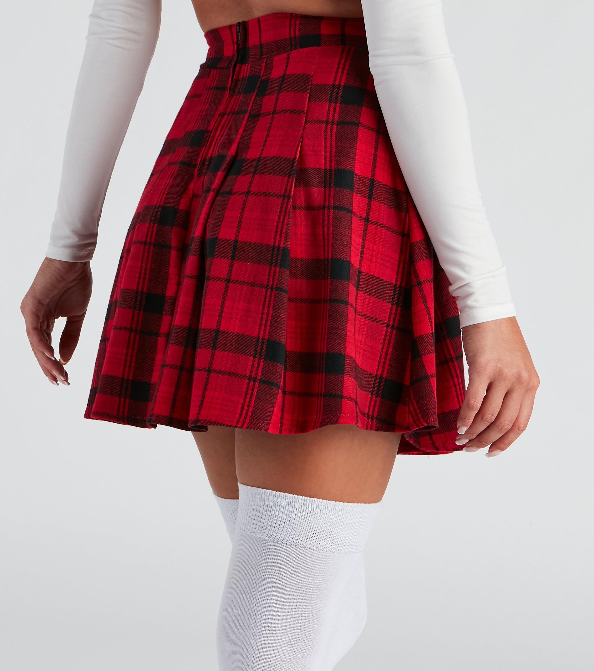 Sassy Plaid Skater Skirt - Image 3