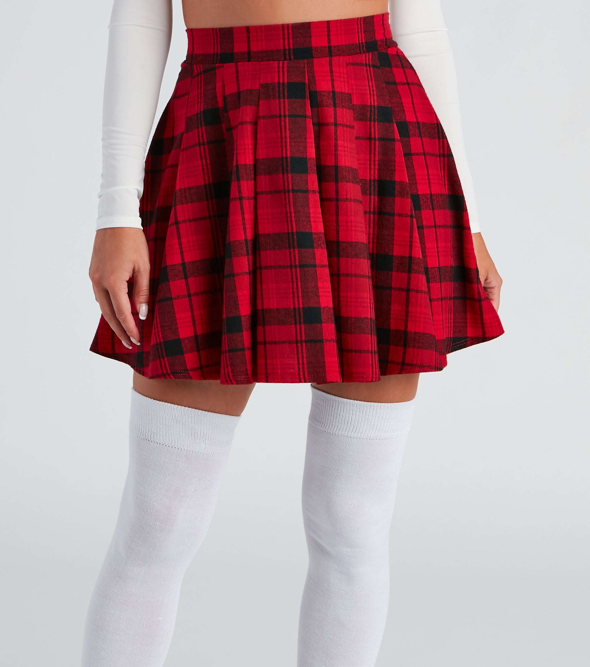 Sassy Plaid Skater Skirt - Image 4