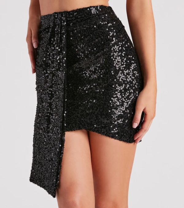 Sparkle Occasion Sequin Mini Skirt - Image 12