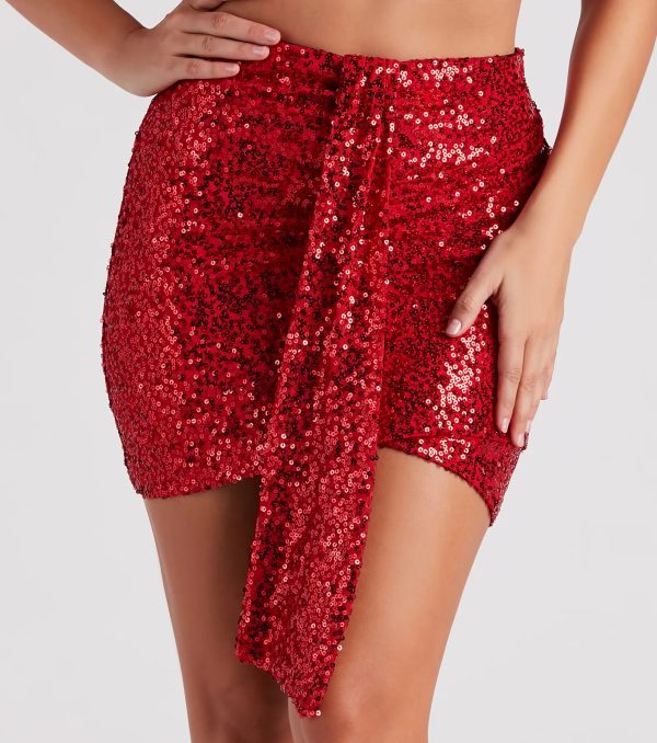 Sparkle Occasion Sequin Mini Skirt - Image 4