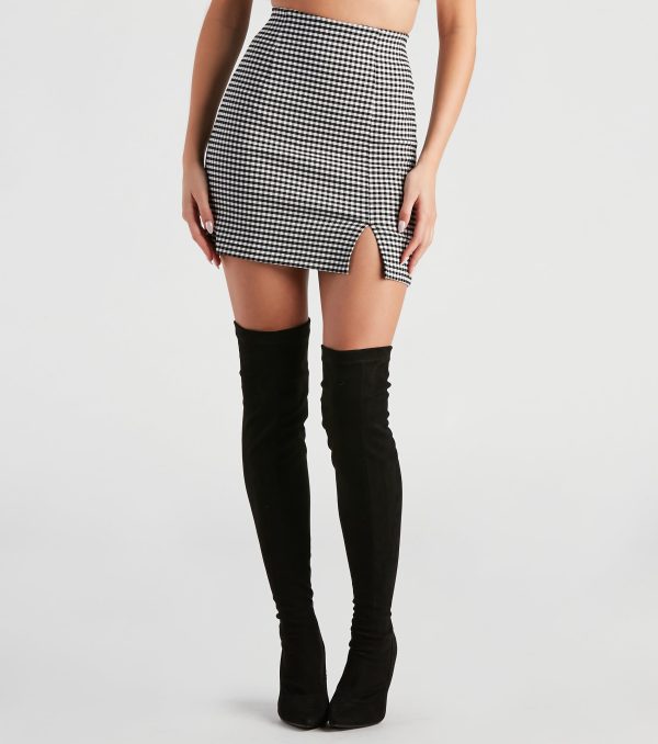 Trendy Girl Next Door Gingham Mini Skirt - Image 5