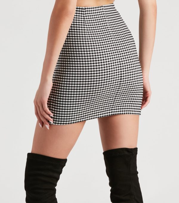 Trendy Girl Next Door Gingham Mini Skirt - Image 8