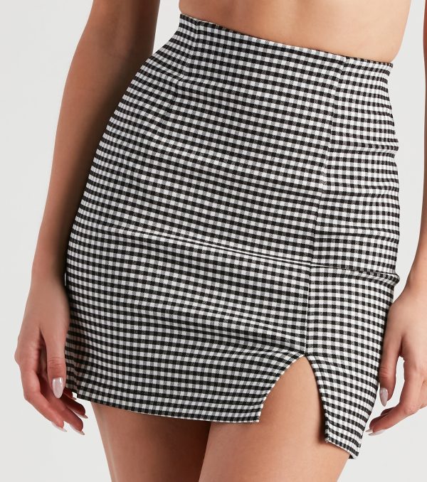 Trendy Girl Next Door Gingham Mini Skirt - Image 7