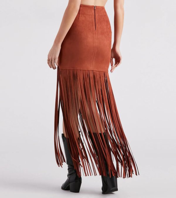 Wild At Heart Long Fringe Skirt - Image 3