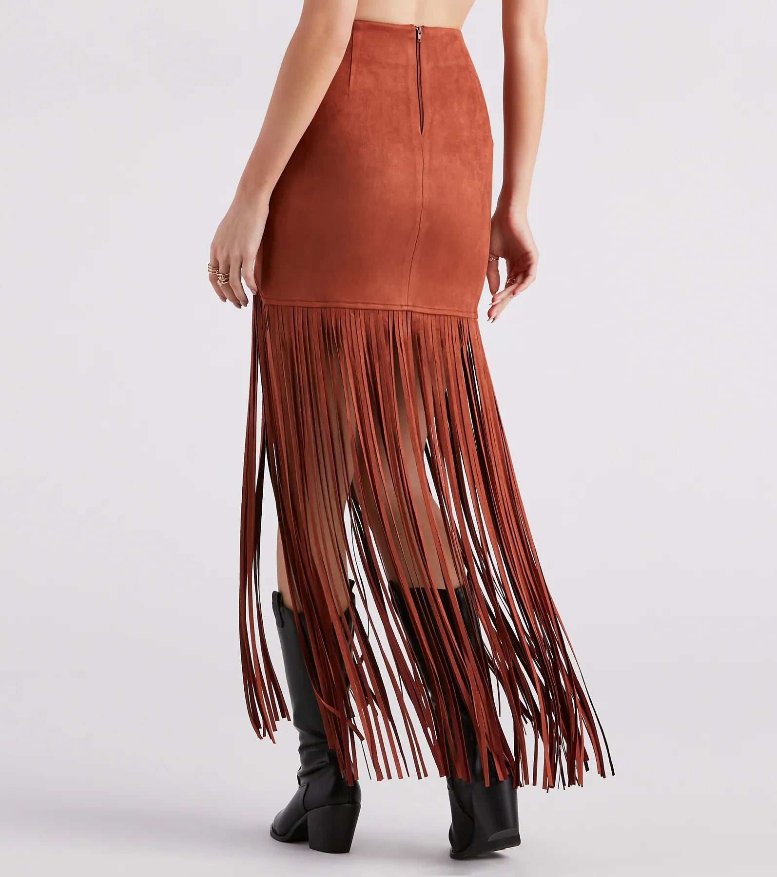 Wild At Heart Long Fringe Skirt - Image 3