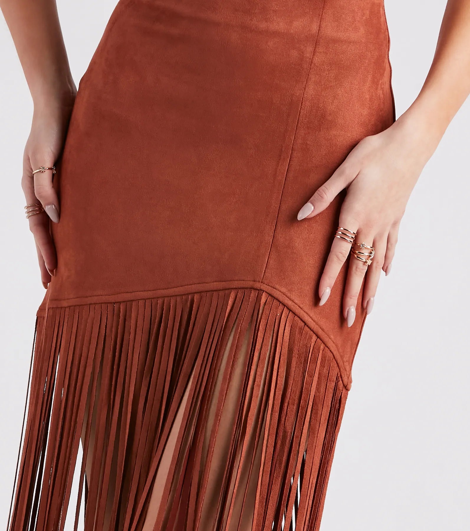 Wild At Heart Long Fringe Skirt - Image 4