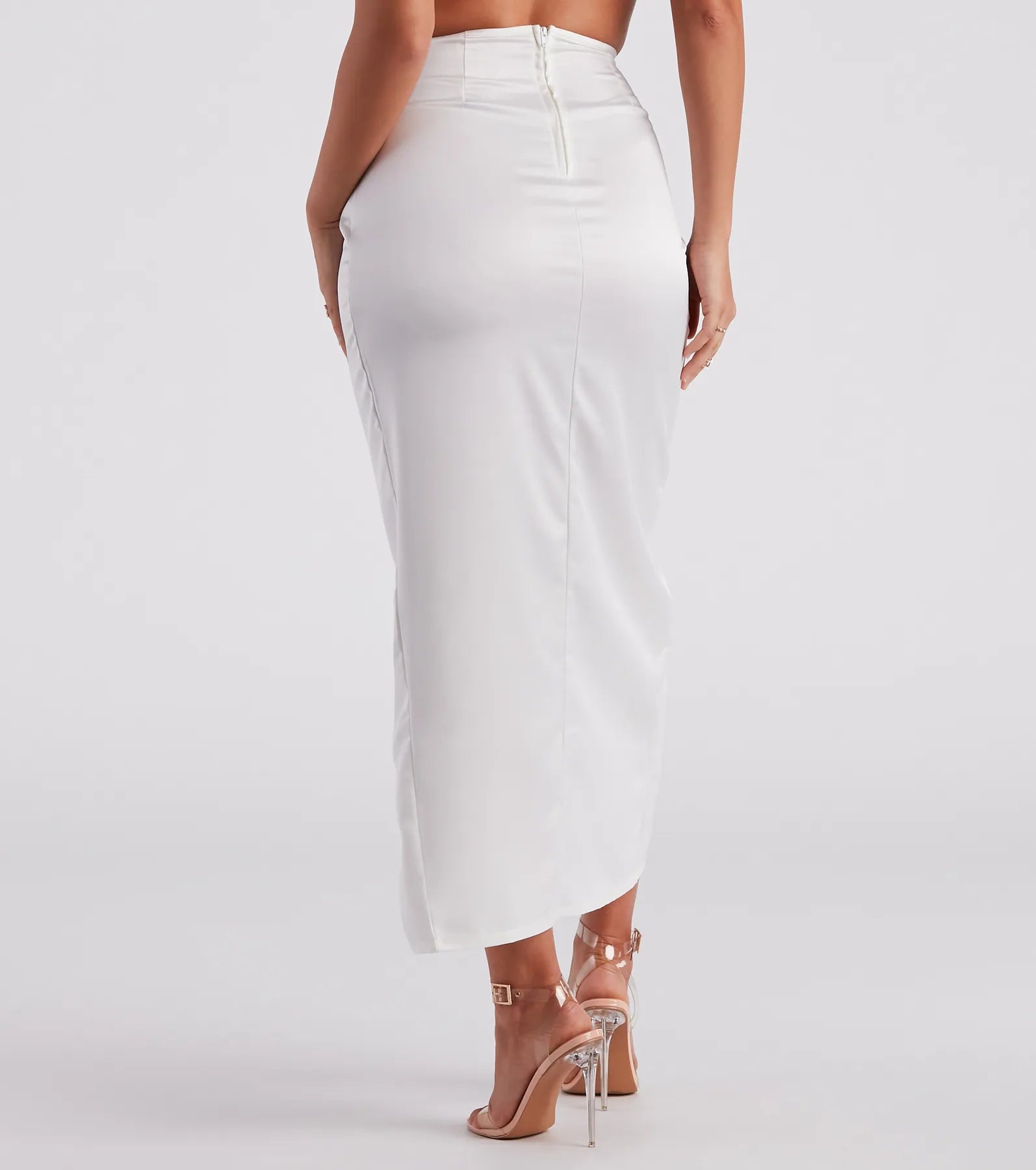 Wrapped In Chic Vibes Satin Maxi Skirt - Image 3