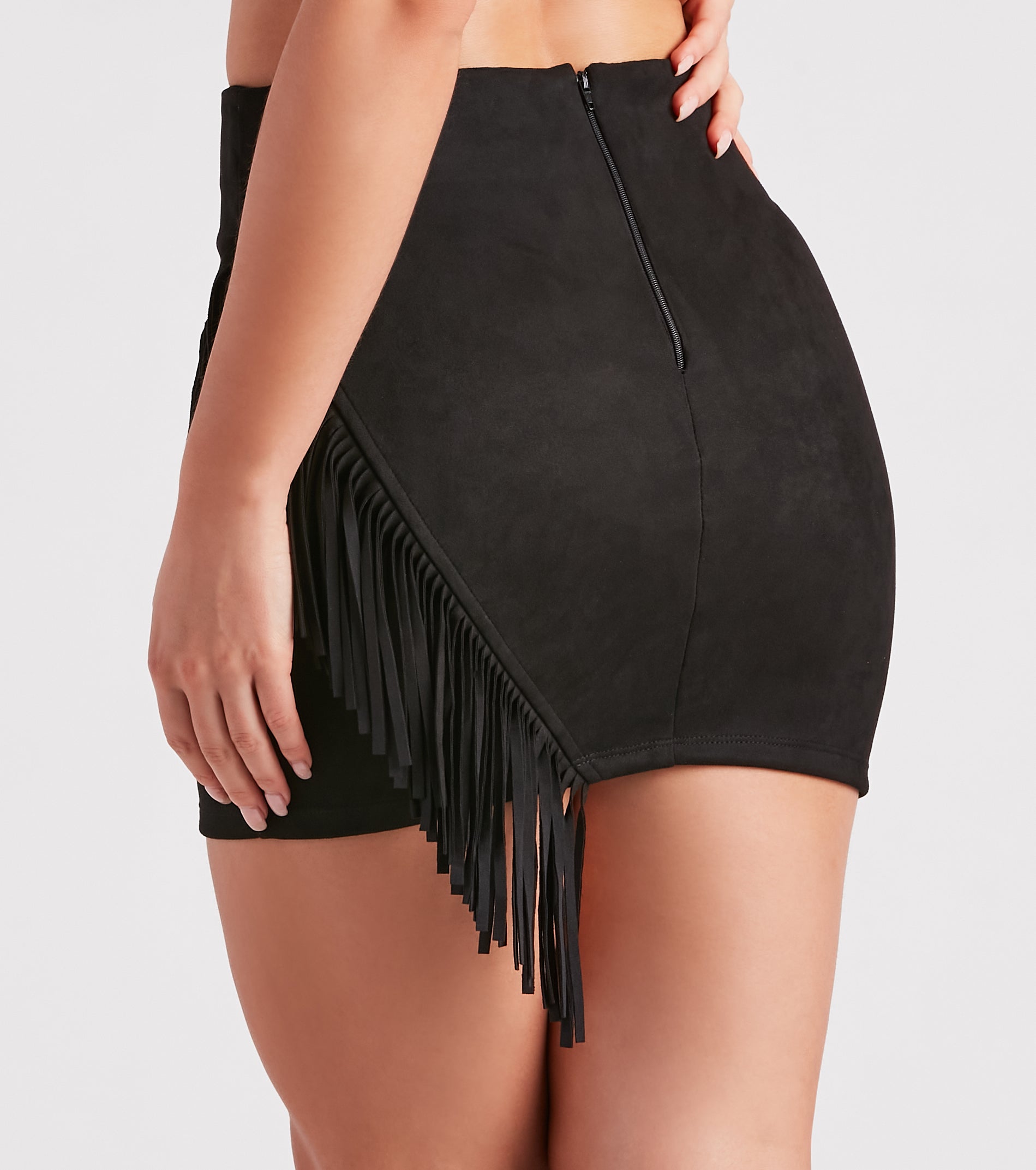 Cowgirl-Chic Fringe Mini Skirt - Image 7