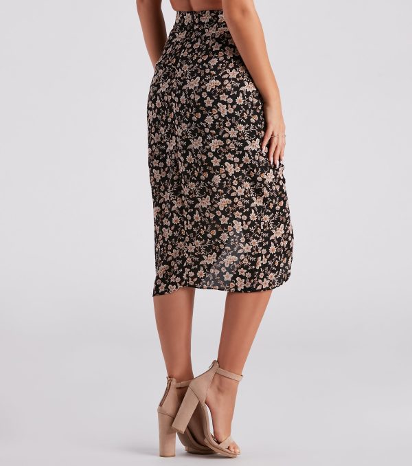 Isn't She Lovely Floral Midi Skirt - Image 4