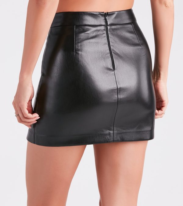 Edge Up Your Look Faux Leather Mini Skirt - Image 11