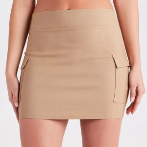 Lowkey Style Cargo Mini Skirt