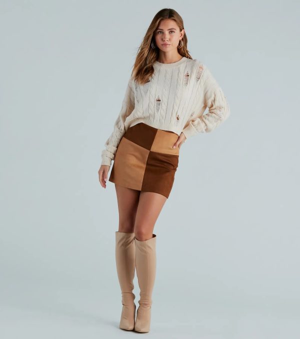 Posh This Fall Faux Suede Mini Skirt - Image 2