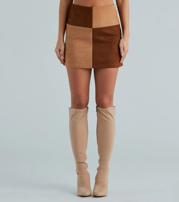 Posh This Fall Faux Suede Mini Skirt - Image 4