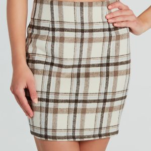 Forever In Plaid Woven Skirt