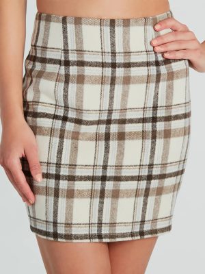 Forever In Plaid Woven Skirt