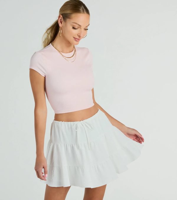 Playful Distraction Low Rise Ruffled Mini Skirt - Image 12