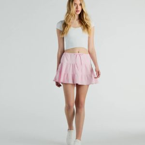 Playful Distraction Low Rise Ruffled Mini Skirt