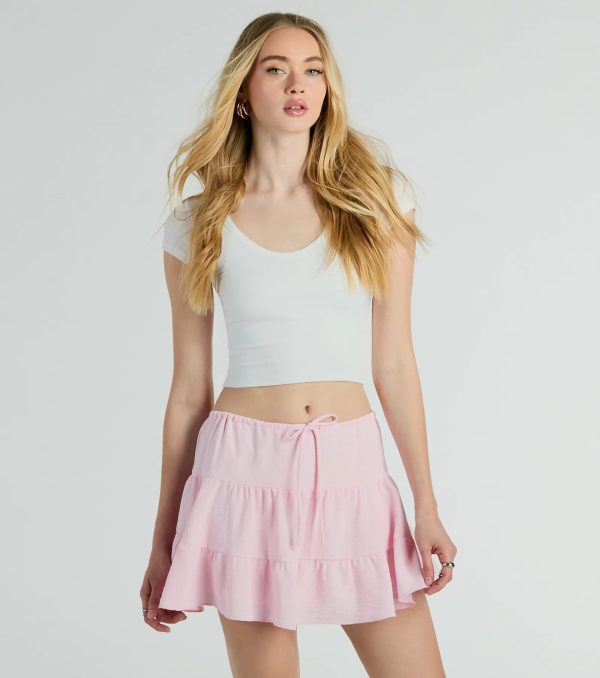 Playful Distraction Low Rise Ruffled Mini Skirt - Image 4