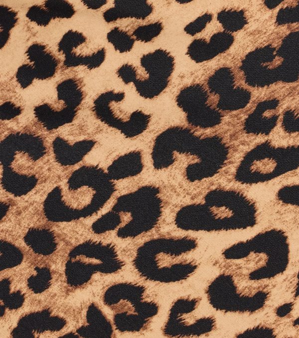 Flirty Leopard Print Satin Mini Skirt - Image 4