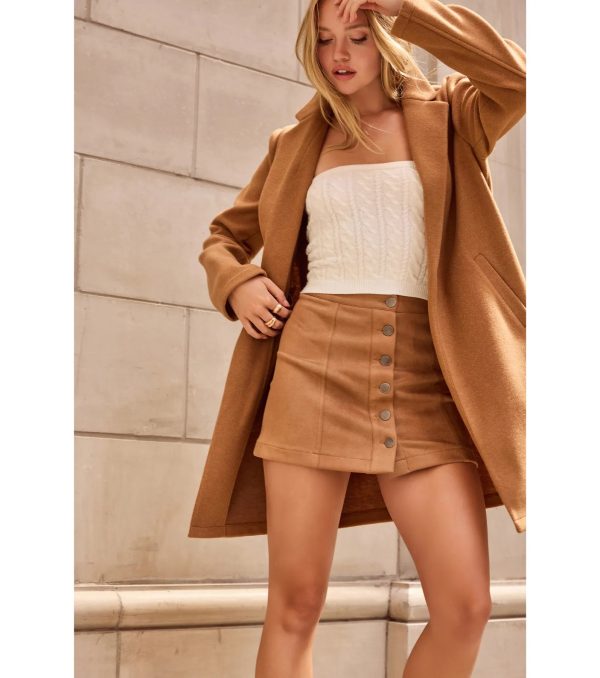 Darling Details Button Down Faux Suede Mini Skirt - Image 5