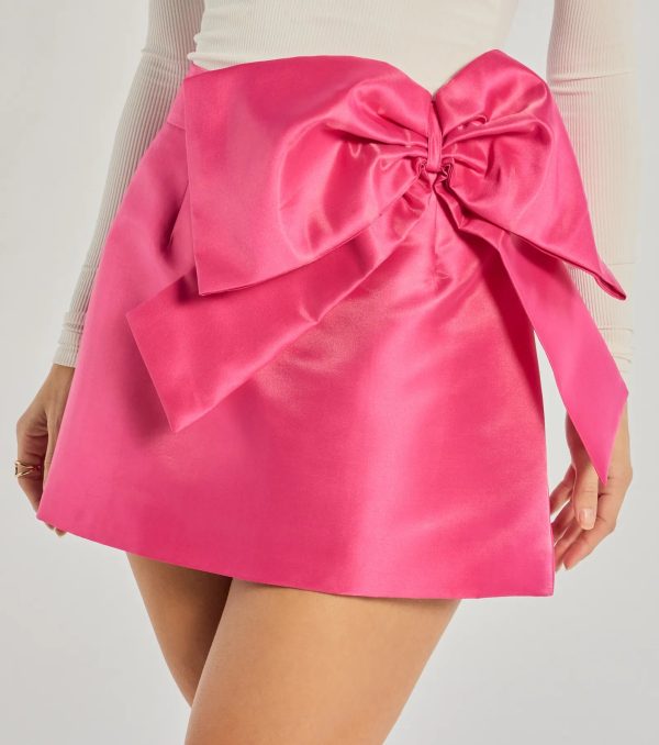 Adorable Muse Bow Detail Mini Skirt - Image 3