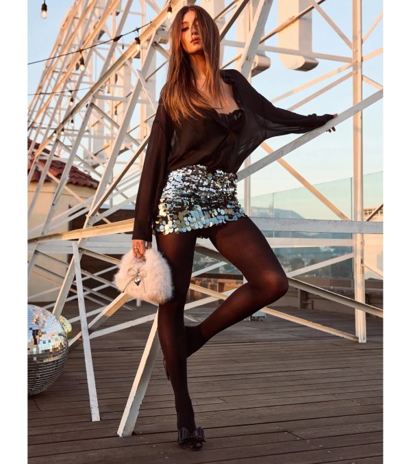 Radiant Twinkle Sequin Mini Skirt - Image 5