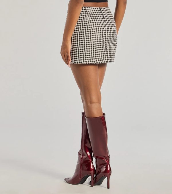 Icon Era Houndstooth Woven Mini Skirt - Image 2