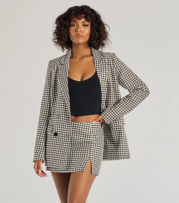 Icon Era Houndstooth Woven Mini Skirt - Image 4