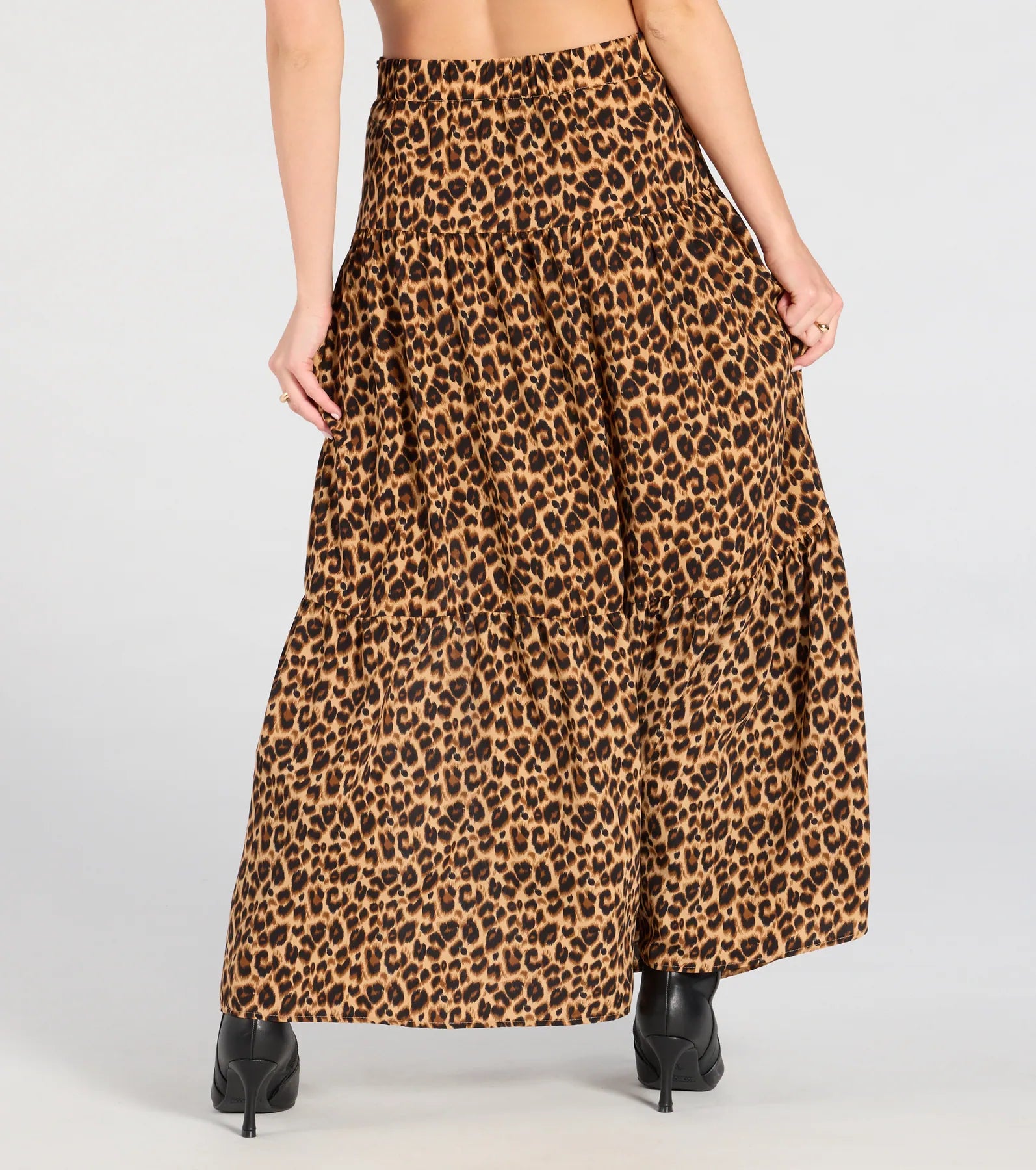 On The Prowl High-Rise Slit Leopard Maxi Skirt - Image 2